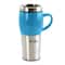Mr. Coffee Traverse 16oz. Stainless Steel & Ceramic Travel Mug Set